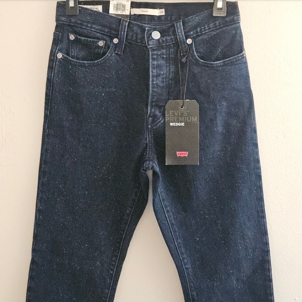 LEVI'S WEDGIE INTERGALACTIC ACID WASH JEANS WOMEN'S SIZE 26 - Picture 6 of 13